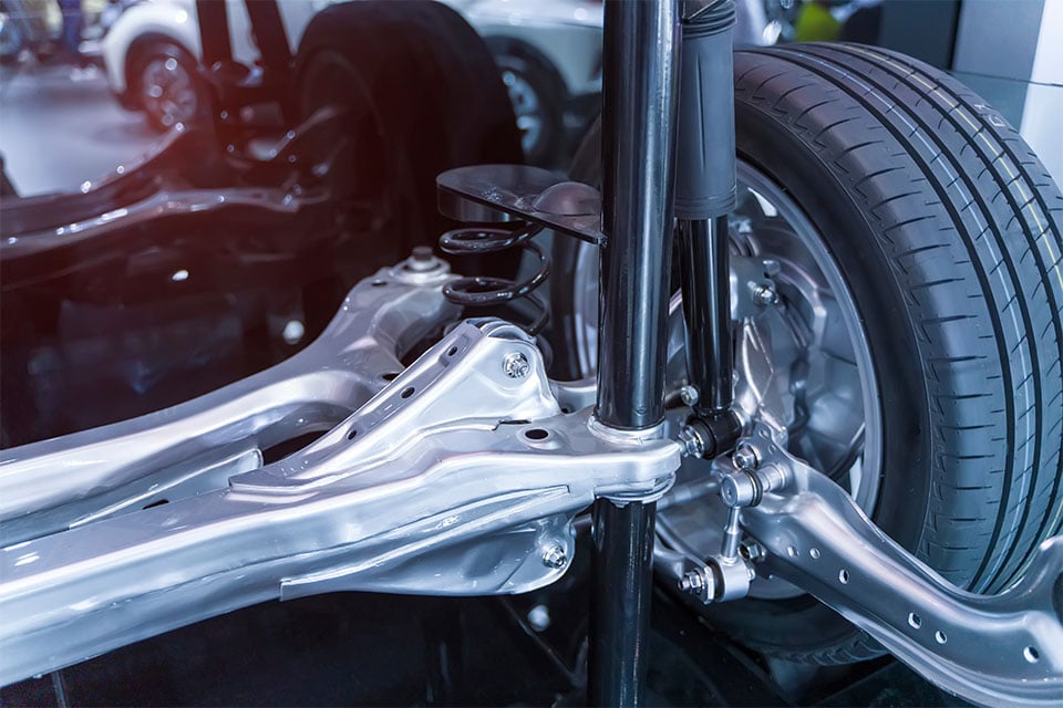 Measurement of the inclination angle (suspended axles)