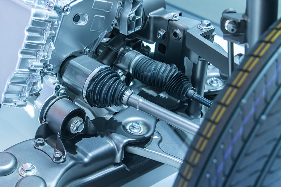 Measurement of the rotation of the wheels on the steering axle